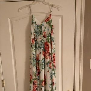 Floral Sleeveless Maxi Dress